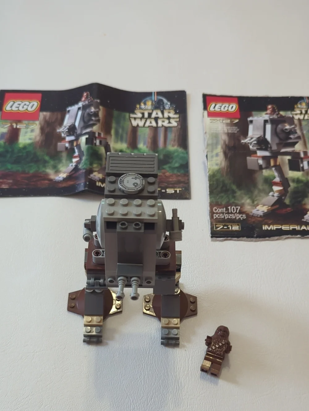 Vintage Star Wars Lego Set 7127 Imperial AT-ST Chewbacca Minifigure 2001 Manual